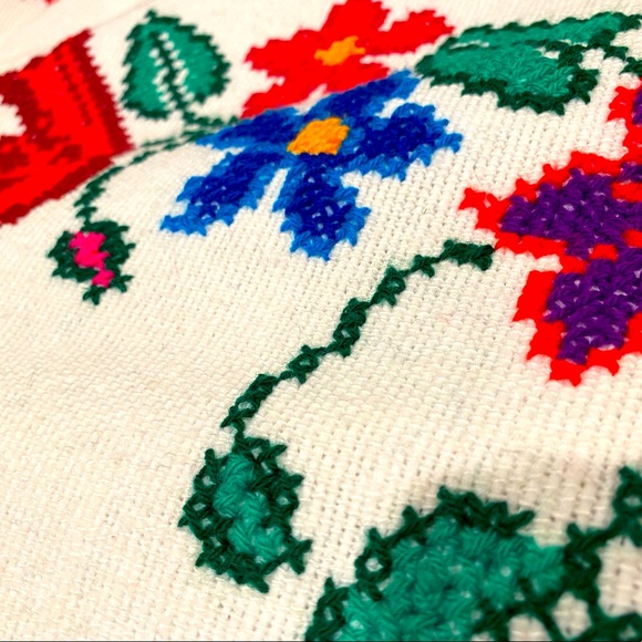 Vintage Cross-stitch Poncho - Picture 4 of 4